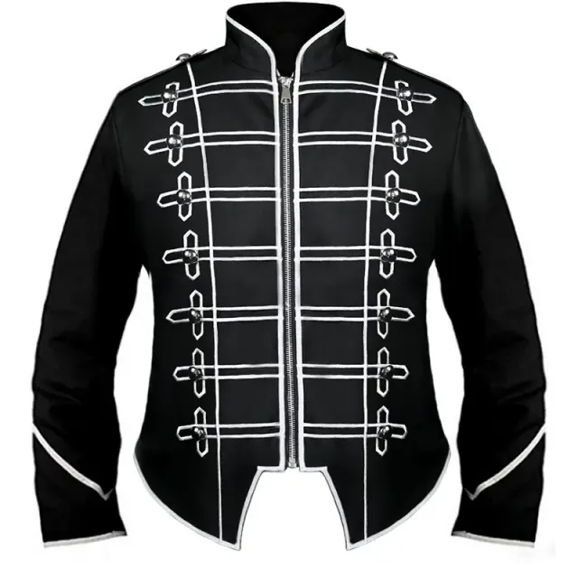 Unisex French Gothic Plaid Long-Sleeve Cosplay Stage Jacket detail 1