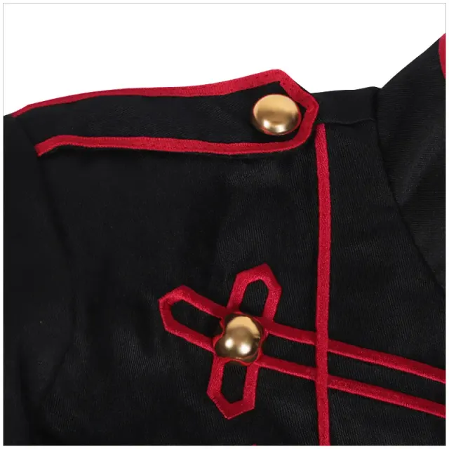 Unisex French Gothic Plaid Long-Sleeve Cosplay Stage Jacket detail 8