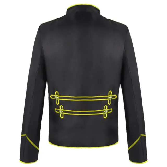 Unisex French Gothic Plaid Long-Sleeve Cosplay Stage Jacket detail 13