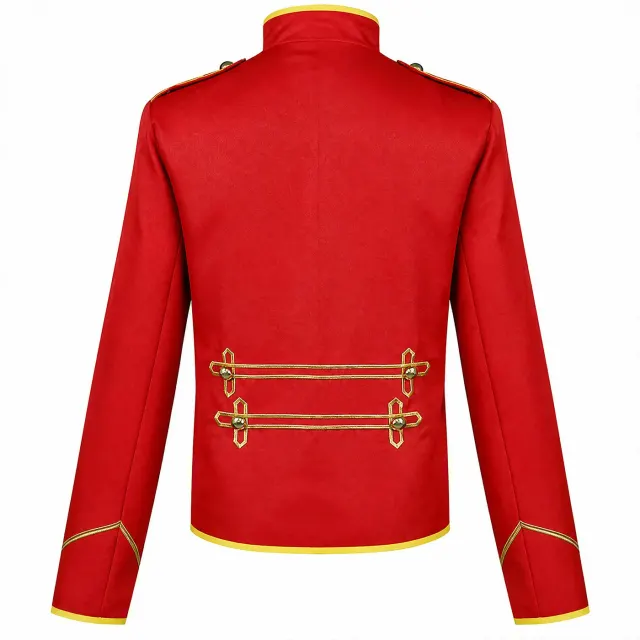 Unisex French Gothic Plaid Long-Sleeve Cosplay Stage Jacket detail 20