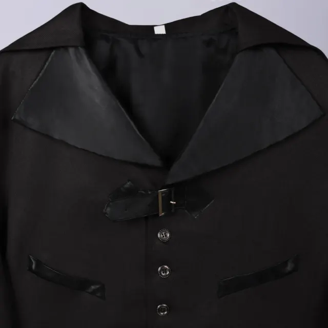 Unisex Gothic Steampunk Medieval Tailcoat Halloween Jacket detail 3