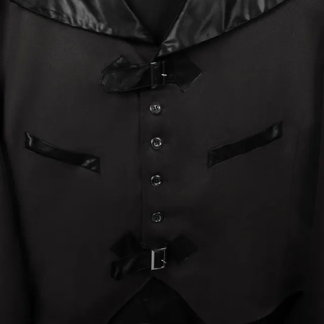 Unisex Gothic Steampunk Medieval Tailcoat Halloween Jacket detail 4