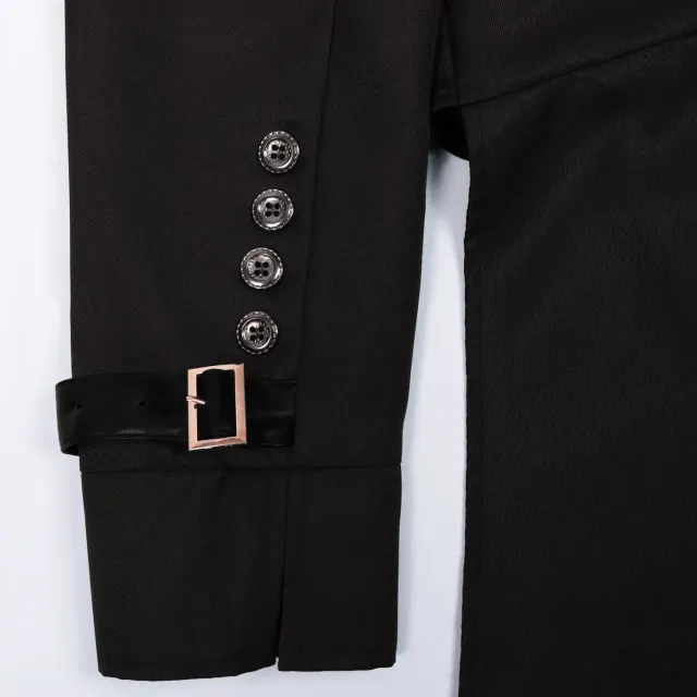 Unisex Gothic Steampunk Medieval Tailcoat Halloween Jacket detail 5
