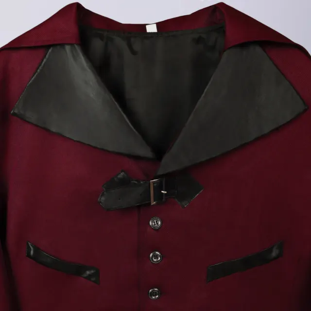 Unisex Gothic Steampunk Medieval Tailcoat Halloween Jacket detail 8