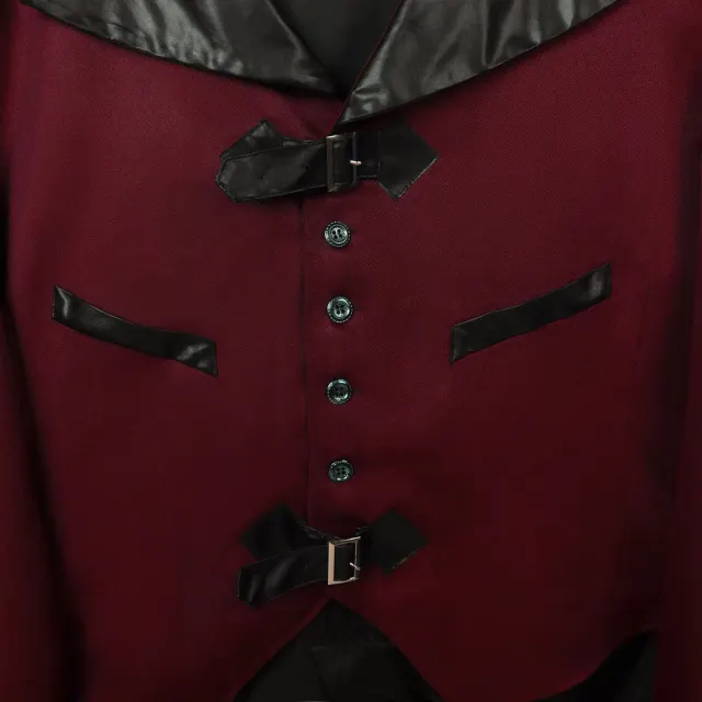 Unisex Gothic Steampunk Medieval Tailcoat Halloween Jacket detail 9