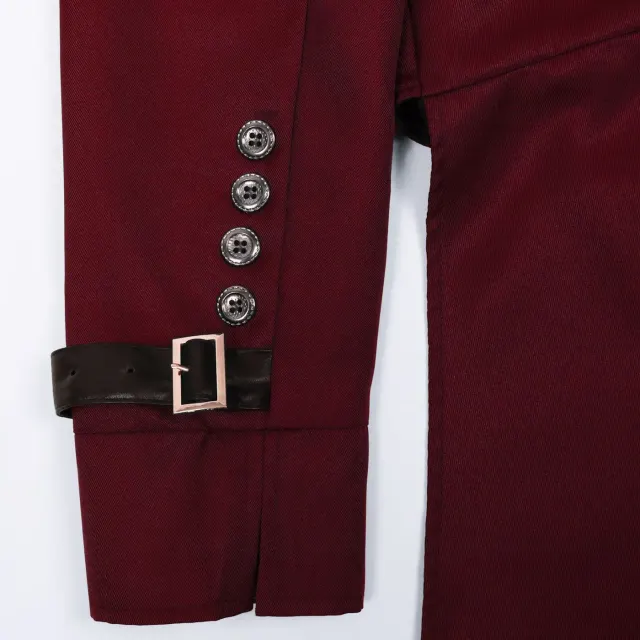 Unisex Gothic Steampunk Medieval Tailcoat Halloween Jacket detail 10