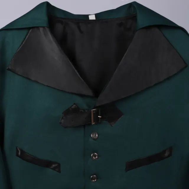 Unisex Gothic Steampunk Medieval Tailcoat Halloween Jacket detail 18