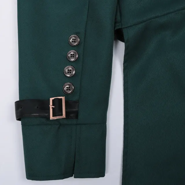 Unisex Gothic Steampunk Medieval Tailcoat Halloween Jacket detail 20