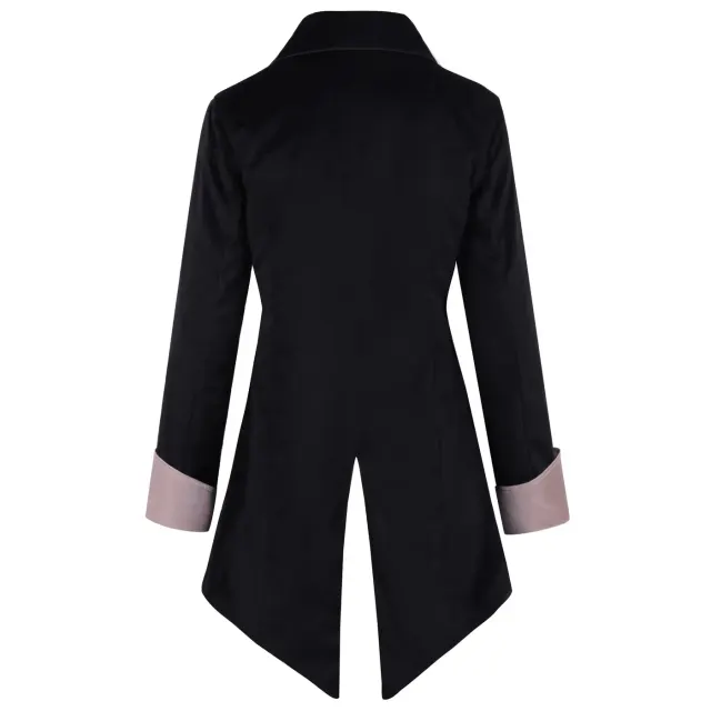 Unisex Gothic Steampunk Victorian Tailcoat Medieval Frock Jacket detail 2