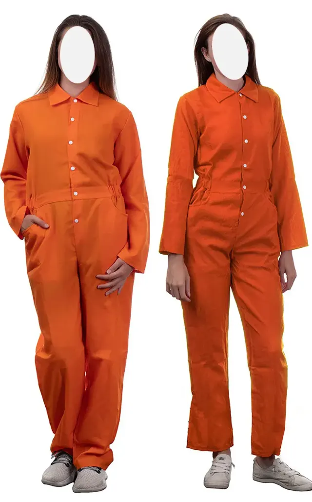 Red Unisex Halloween Flight Jumpsuit Cosplay Costume detail 1