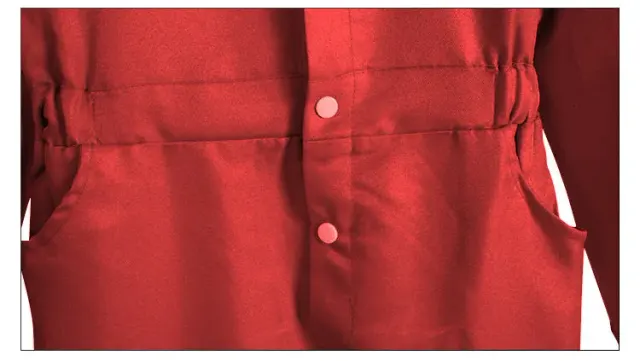 Red Unisex Halloween Flight Jumpsuit Cosplay Costume detail 14