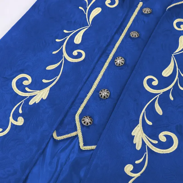 Veste de costume cosplay unisexe de prince de cour médiéval pour Halloween détail 11