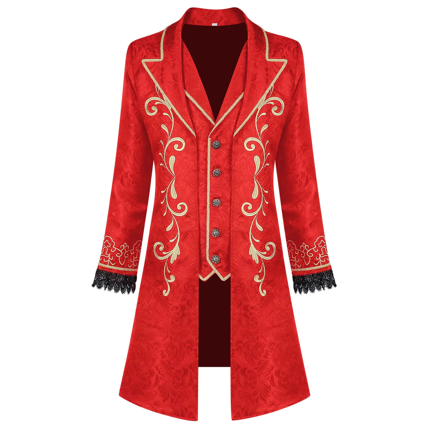Unisex Halloween Medieval Court Prince Cosplay Costume Jacket detail 15