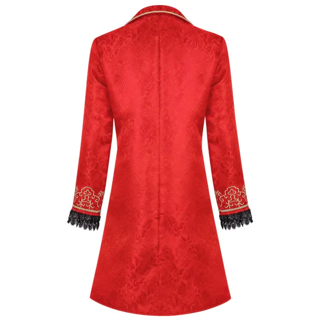 Veste de costume cosplay unisexe de prince de cour médiéval pour Halloween détail 16