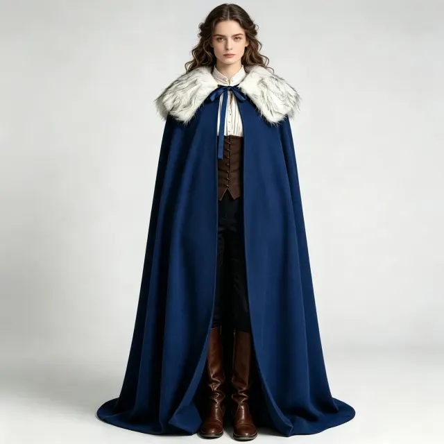 Unisex Hooded Medieval Cloak Halloween Renaissance Cosplay Cape detail 1