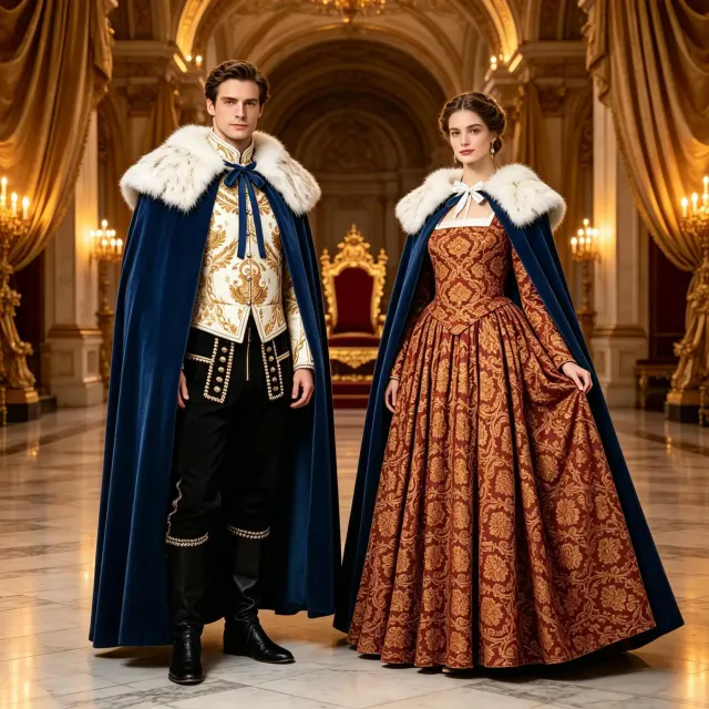 Unisex hooded medieval-style cloak with a long cape silhouette, shown for Halloween and Renaissance cosplay.