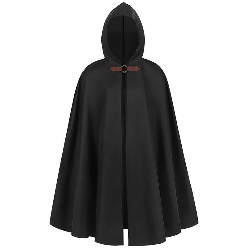 Unisex Hooded Medieval Pirate Vampire Cloak Costume detail 2