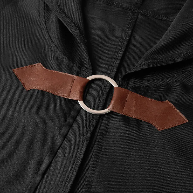Unisex Hooded Medieval Pirate Vampire Cloak Costume detail 5