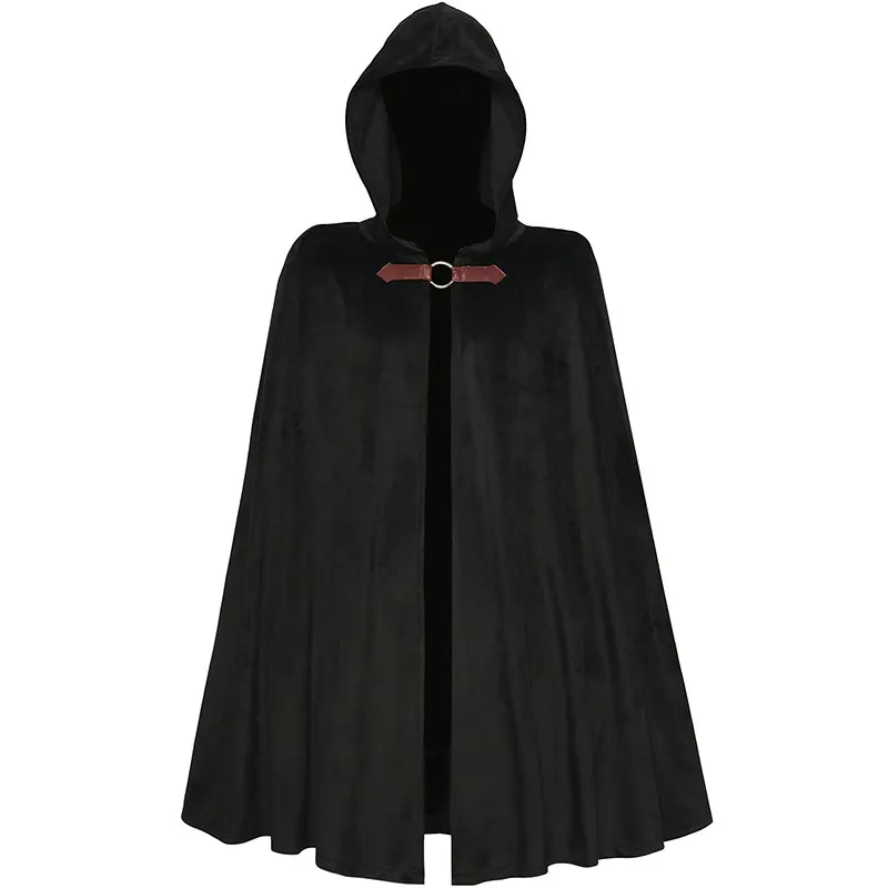 Unisex Hooded Medieval Pirate Vampire Cloak Costume detail 13