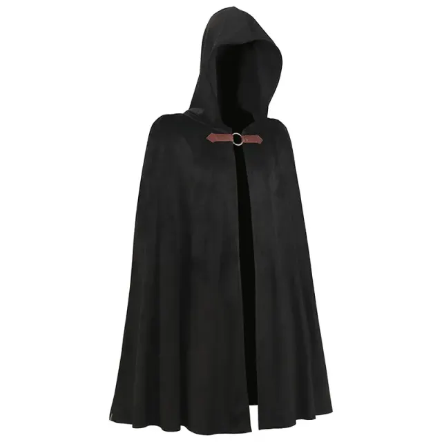 Costume de cape pirate vampire médiévale à capuche unisexe détail 14