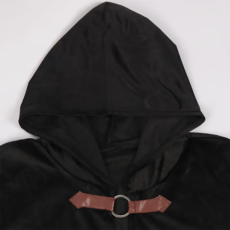 Unisex Hooded Medieval Pirate Vampire Cloak Costume detail 16