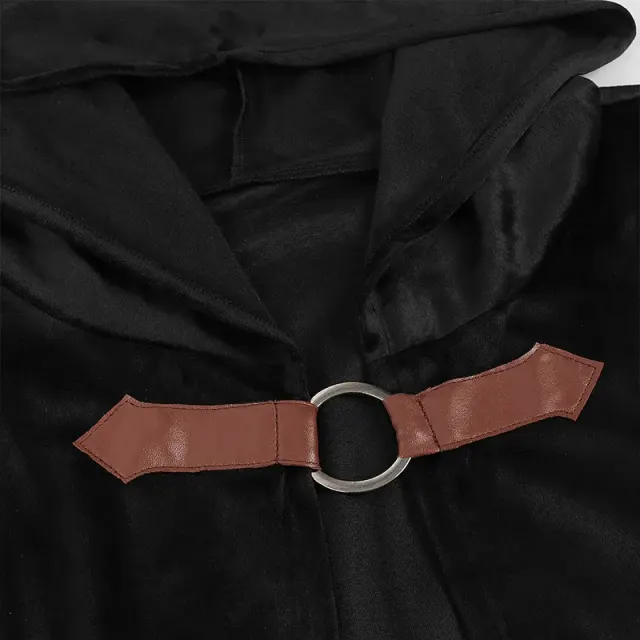 Costume de cape pirate vampire médiévale à capuche unisexe détail 17