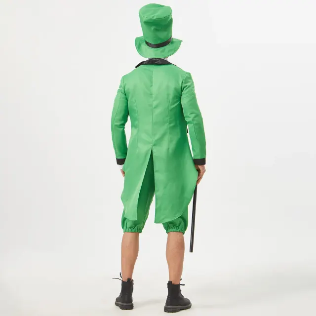 Unisex Irish Four-Leaf Clover Tailcoat Stage Costume detail 12