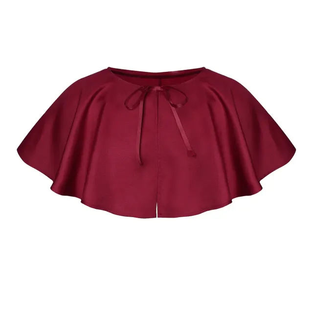 Unisex Lace-Up Shoulder Cape for Halloween Cosplay Costumes detail 1