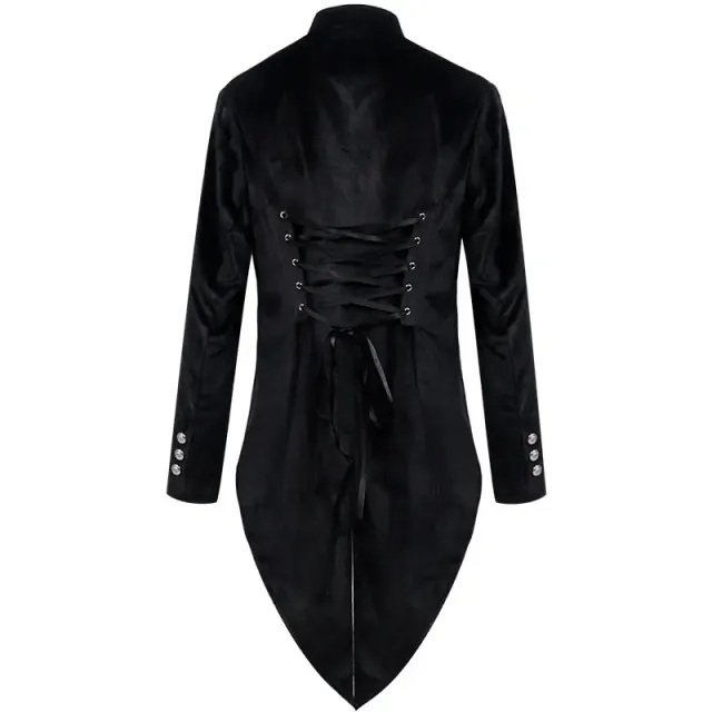 Unisex Lace-Up Steampunk Medieval Tailcoat for Halloween Stage detail 3