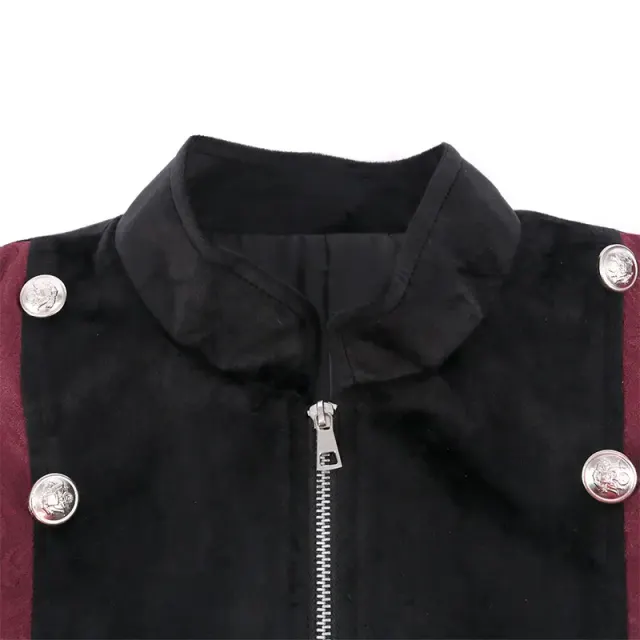 Unisex Lace-Up Steampunk Medieval Tailcoat for Halloween Stage detail 4