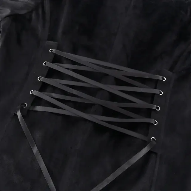 Unisex Lace-Up Steampunk Medieval Tailcoat for Halloween Stage detail 7