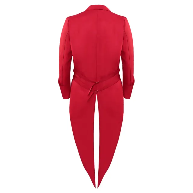 Unisex Medieval Christmas Tailcoat with Bow Tie Stage Costume detail 2