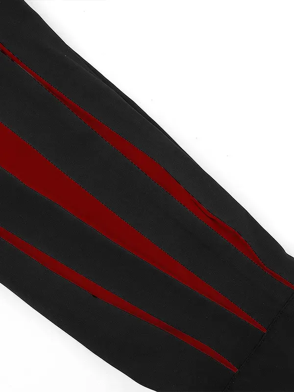 Unisex Medieval Color-Block Lace-Up Collar Cosplay Shirt detail 15