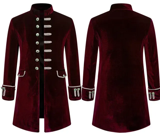 Unisex Medieval Fantasy Vintage Theater Coat detail 2