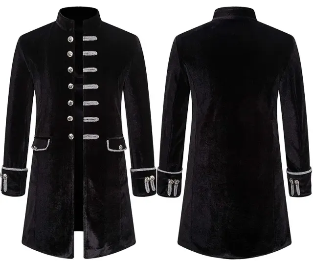 Unisex Medieval Fantasy Vintage Theater Coat detail 6