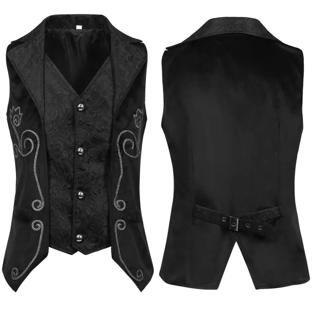 Unisex Medieval Gothic Banquet Vest for Halloween Cosplay detail 2