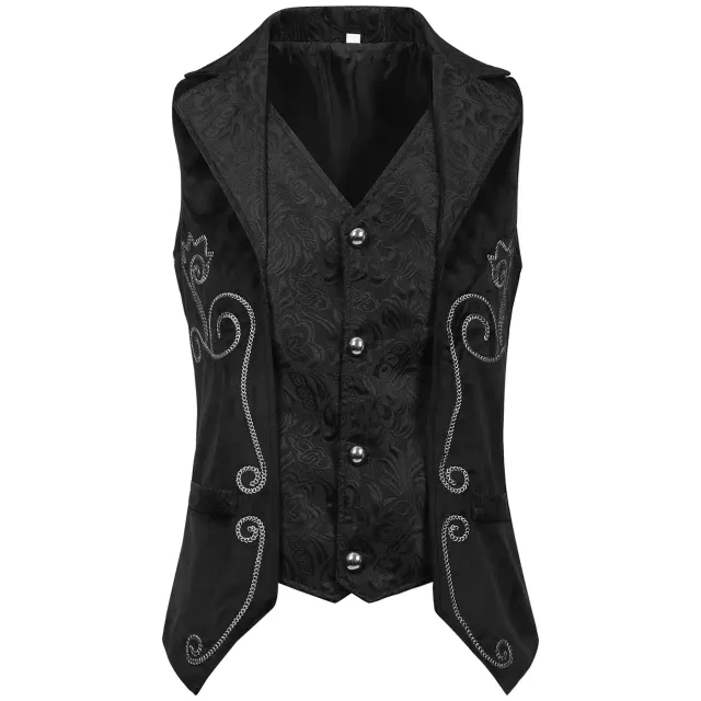 Unisex Medieval Gothic Banquet Vest for Halloween Cosplay detail 3