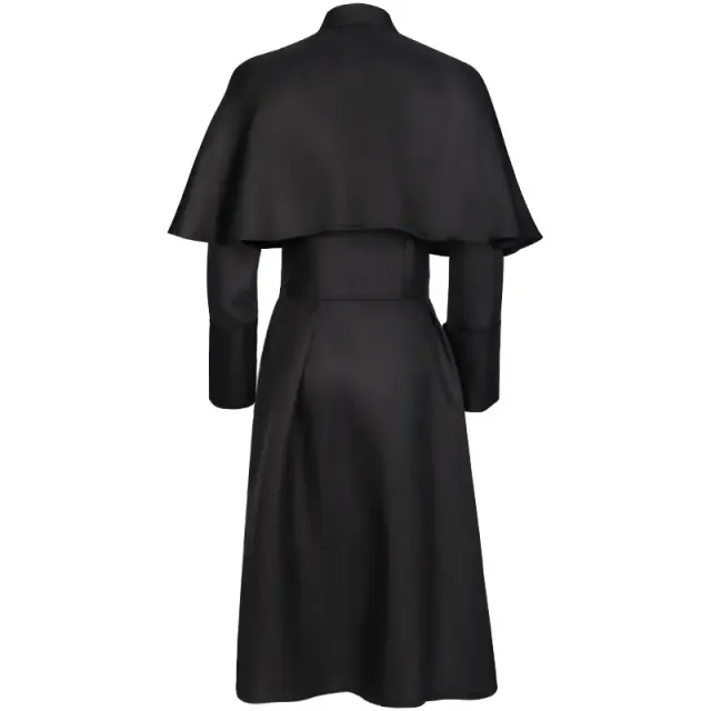 detalle de Disfraz cosplay de capa gótica medieval de manga larga unisex con cruz 4