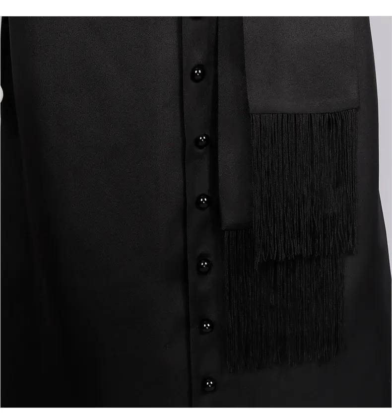 Unisex Medieval Gothic Long-Sleeve Cloak Cosplay Costume with Cross detail 6