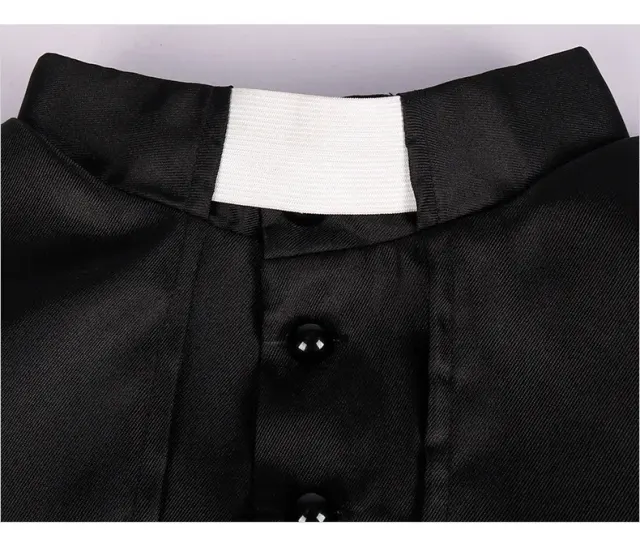 detalle de Disfraz cosplay de capa gótica medieval de manga larga unisex con cruz 7