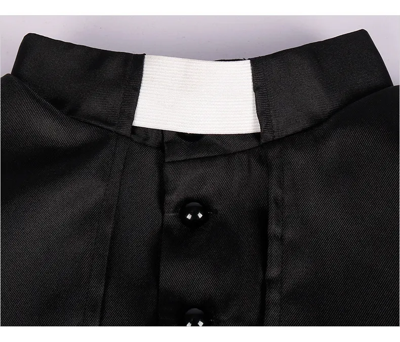 Unisex Medieval Gothic Long-Sleeve Cloak Cosplay Costume with Cross detail 7