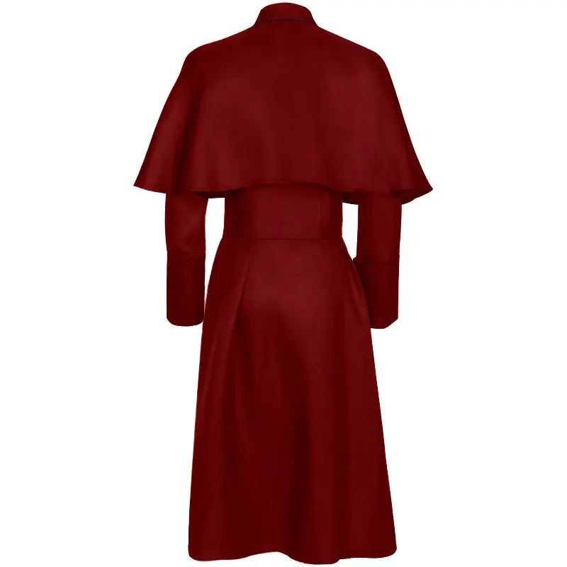 Unisex Medieval Gothic Long-Sleeve Cloak Cosplay Costume with Cross detail 24