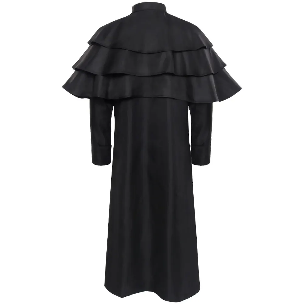 Unisex Medieval Gothic Halloween Stand-Collar Jacket Costume detail 3