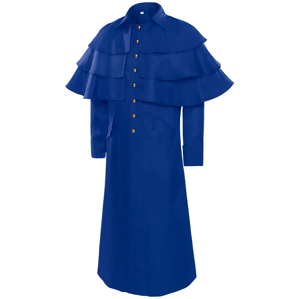 Unisex Medieval Gothic Halloween Stand-Collar Jacket Costume detail 8