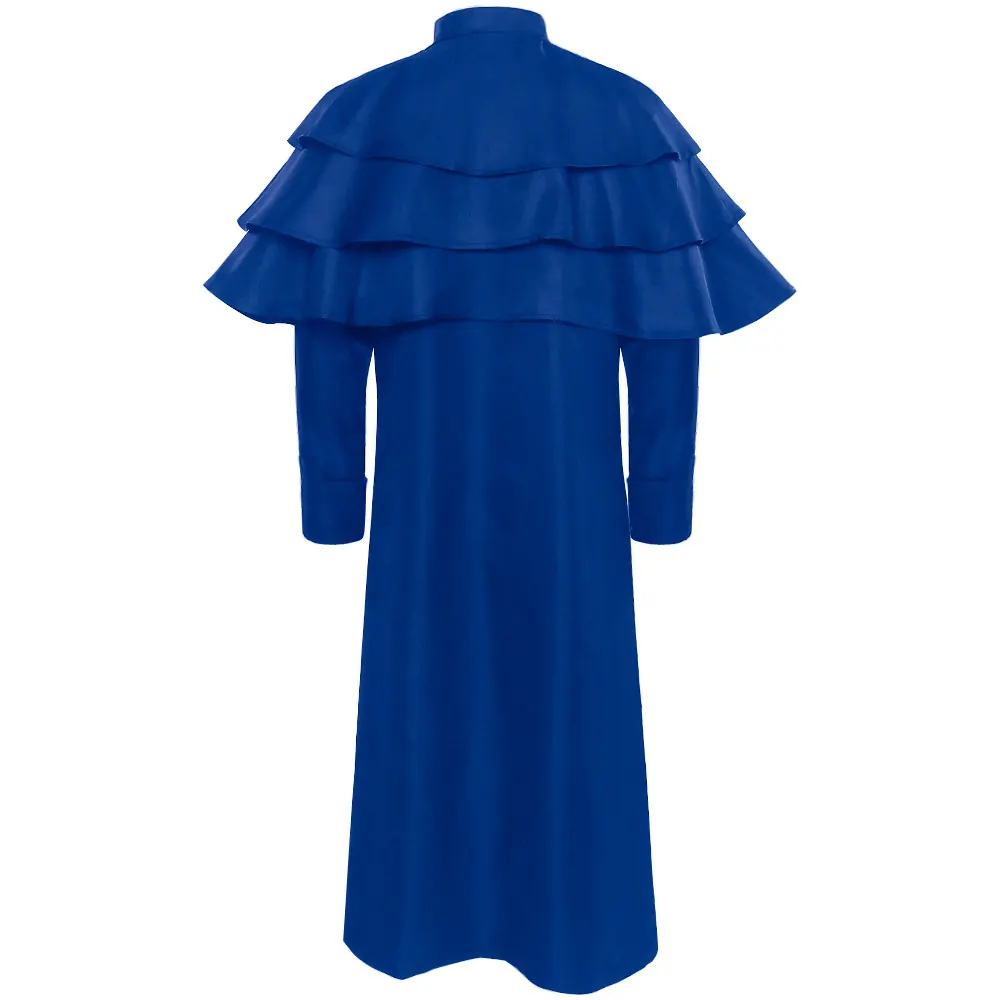 Unisex Medieval Gothic Halloween Stand-Collar Jacket Costume detail 9