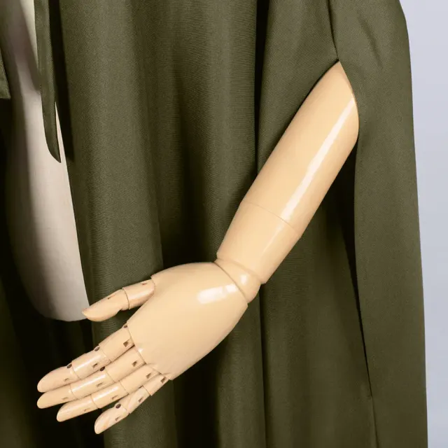 Unisex Medieval Hooded Cloak Solid Color Halloween Cosplay Robe detail 9