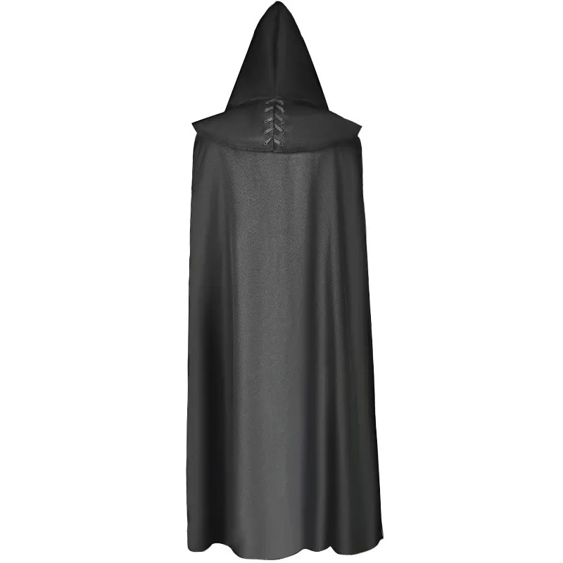 Unisex Medieval Hooded Cosplay Cloak for Stage and Halloween detail 2