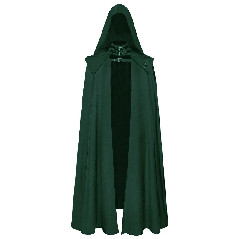 Unisex Medieval Hooded Cosplay Cloak for Stage and Halloween detail 3