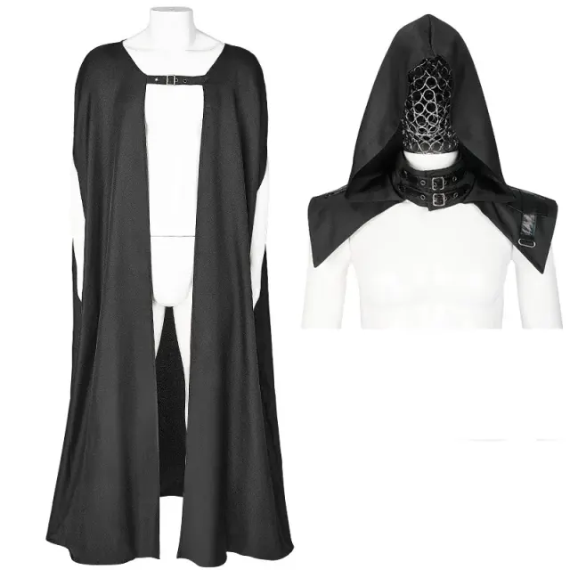 Unisex Cosplay-Kapuzenumhang im Mittelalter-Stil für Bühne und Halloween Detail 4