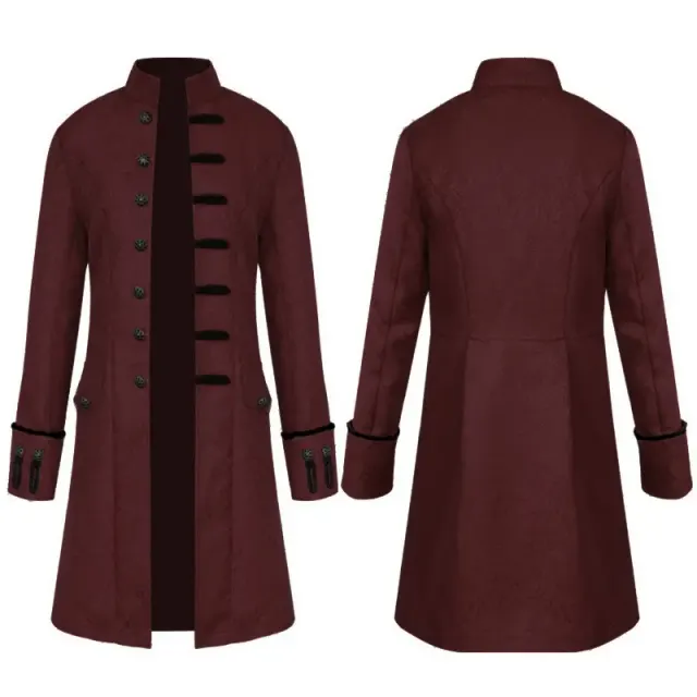 Unisex Medieval Jacquard Court Coat for Cosplay and Halloween detail 7